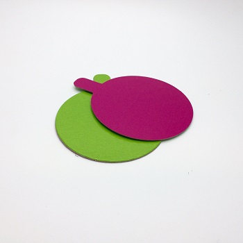 Monoportion Round Cake Bases 8cm diameter (green/fushia)